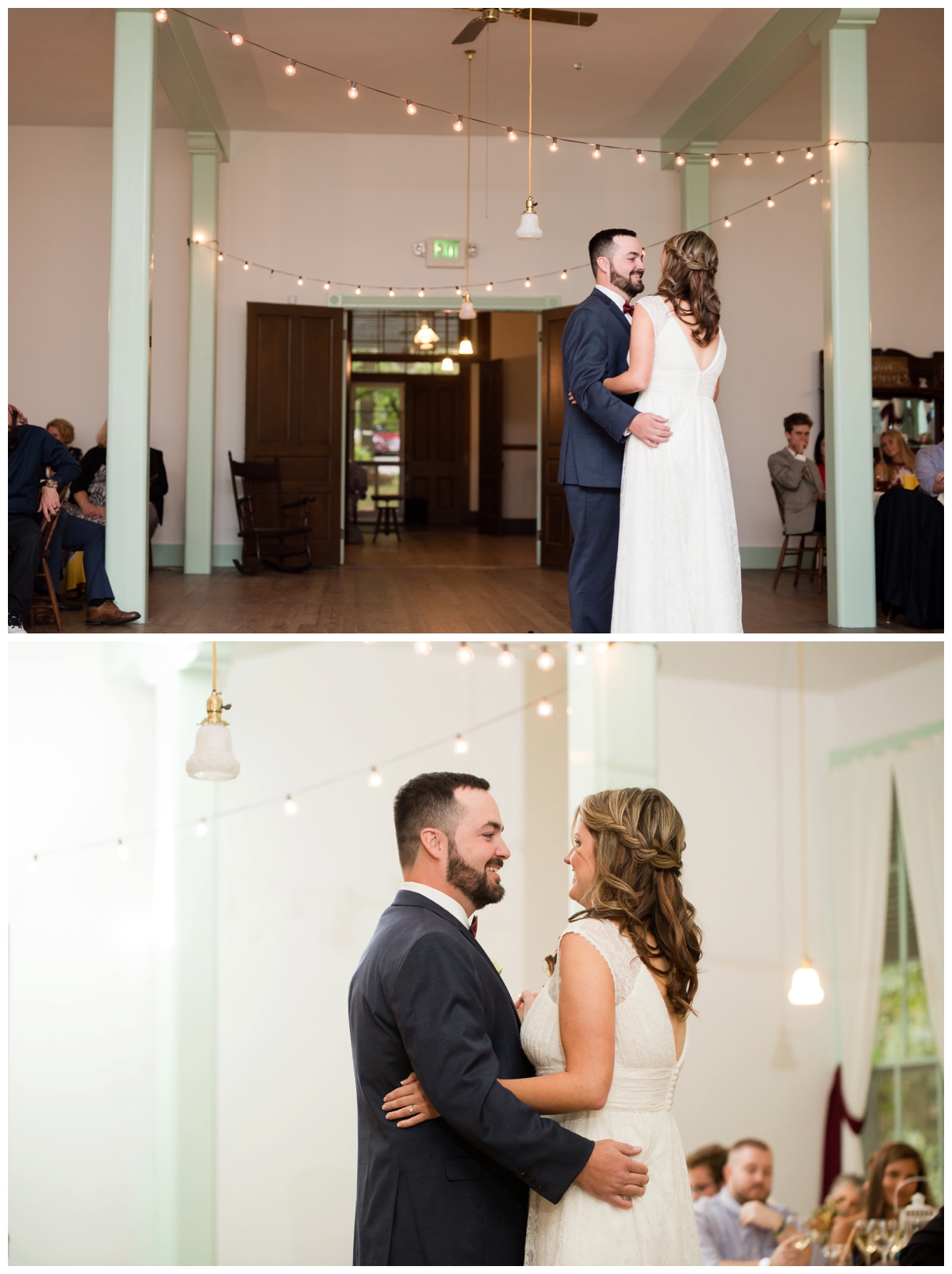 Newlyweds enjoying their first dance