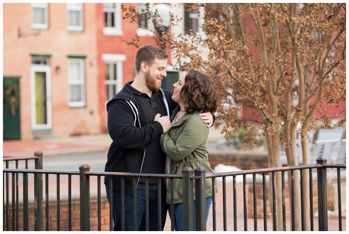 Engaged Couple with Disney Themed Frederick Maryland Engagement Photos