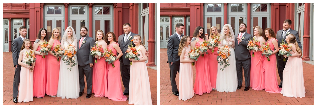 Maryland Wedding Photos. 1840s plaza Baltimore Maryland. Spring Wedding. Co-ed wedding party. ballroom dancing bio queen. blue and pink wedding colors. Valerie Michelle Photography. 