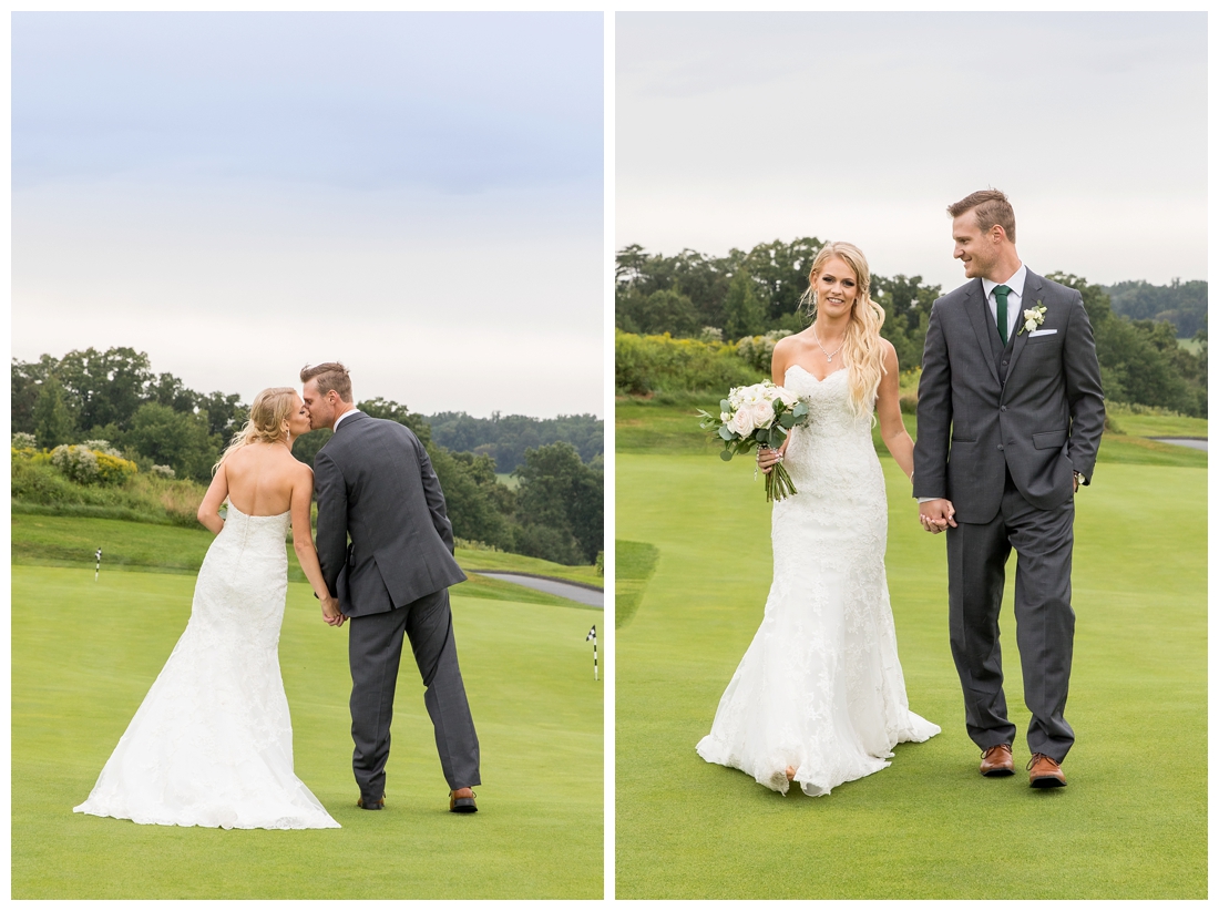 Towson Maryland Catholic Church Ceremony. Joppa Maryland Mountain Branch Golf Club Wedding. The Belvedere bridal wedding preparation. Bride and Groom portraits on golf course