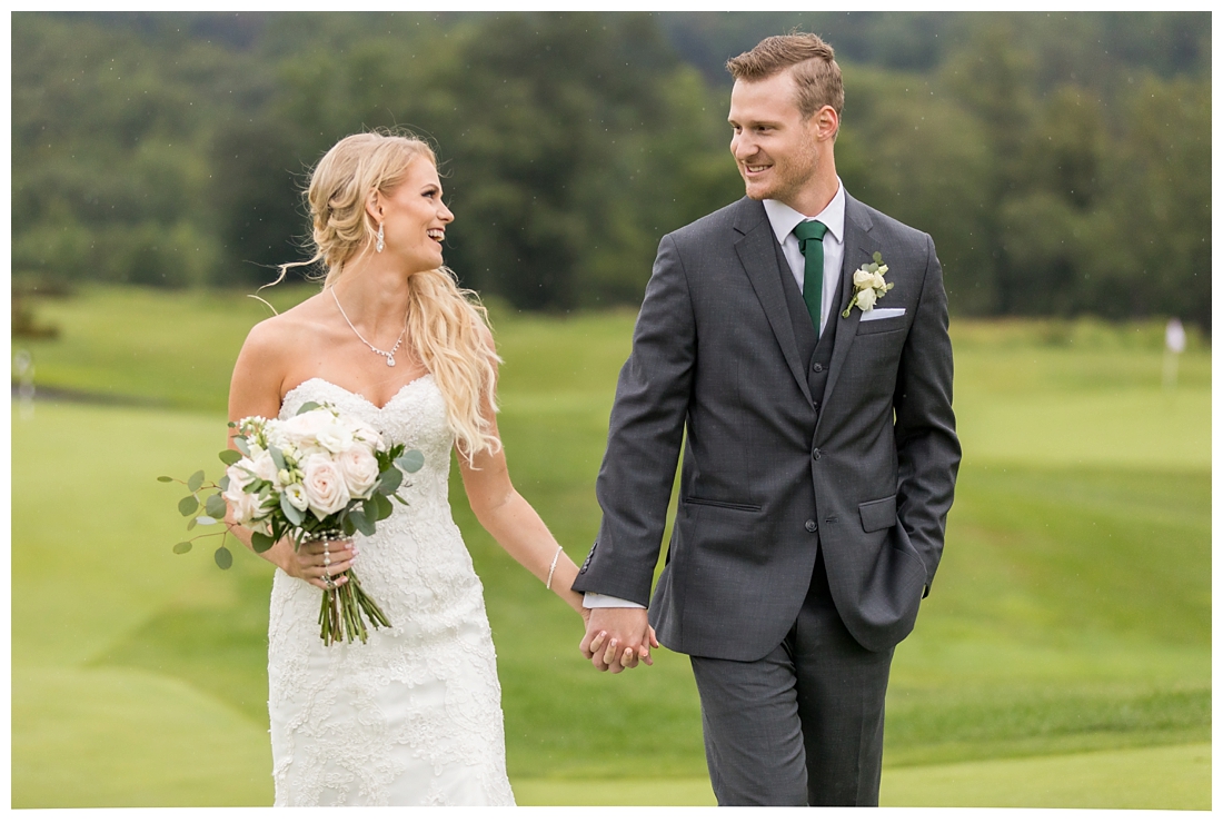 Towson Maryland Catholic Church Ceremony. Joppa Maryland Mountain Branch Golf Club Wedding. The Belvedere bridal wedding preparation. Bride and Groom portraits on golf course