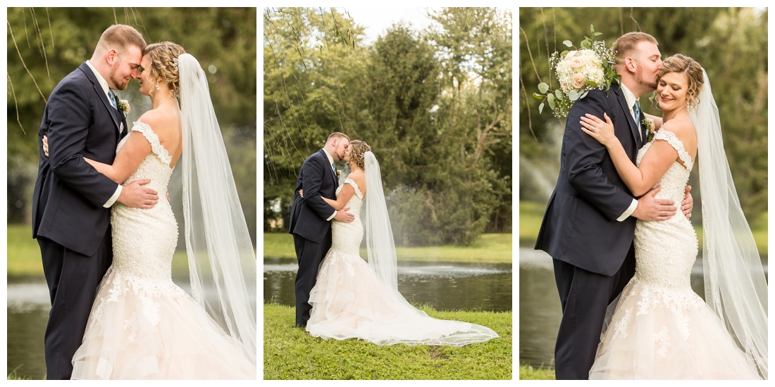 Fall wedding at The Royer House in Westminster Maryland. Cool fall day with dusty blue theme. Carroll County wedding. Cold Wedding day. Windy Wedding. Farm Wedding. bride and groom portraits. Portraits on a farm. fall wedding photos. 