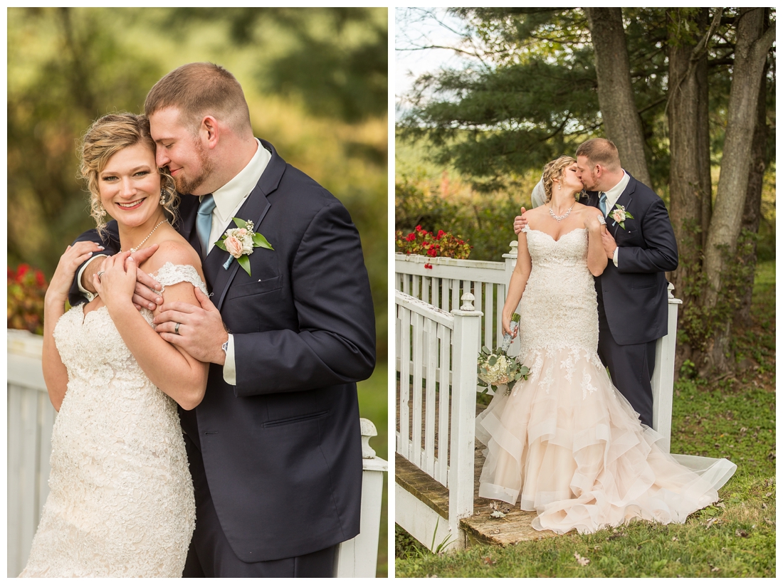 Fall wedding at The Royer House in Westminster Maryland. Cool fall day with dusty blue theme. Carroll County wedding. Cold Wedding day. Windy Wedding. Farm Wedding. bride and groom portraits. Portraits on a farm. fall wedding photos. 