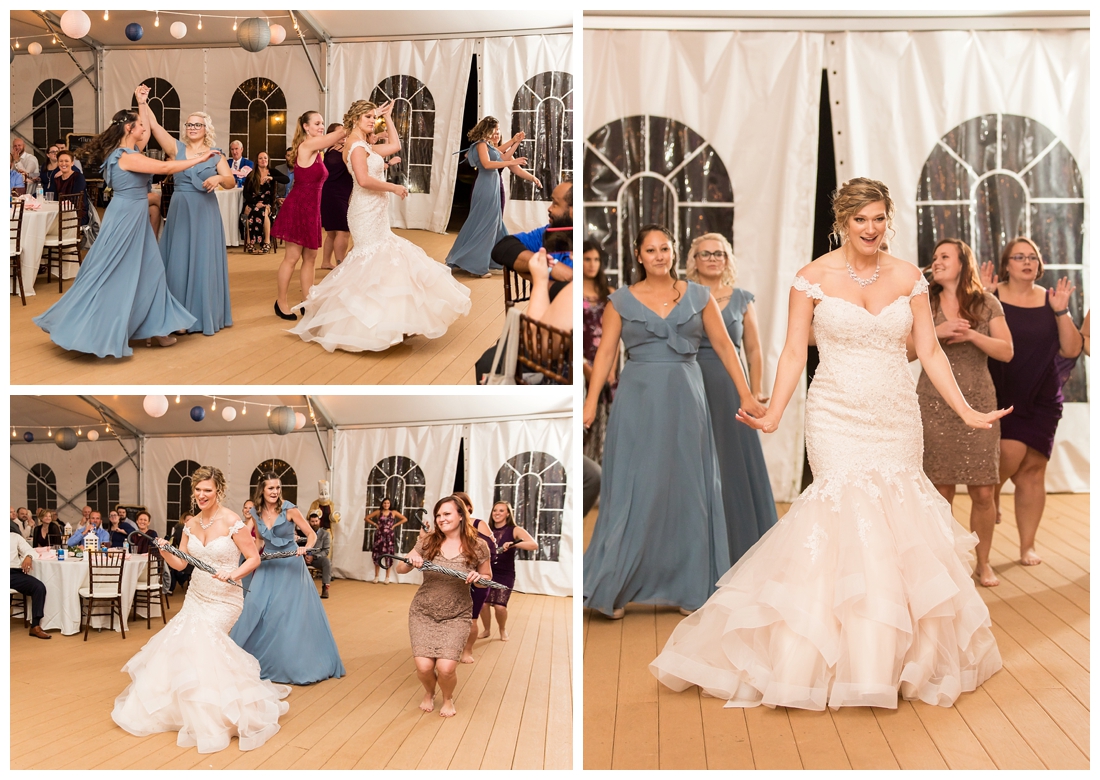 Fall wedding at The Royer House in Westminster Maryland. Cool fall day with dusty blue theme. Carroll County wedding. Cold Wedding day. Windy Wedding. Farm Wedding. Wedding flash mob, bride plans surprise dance for groom