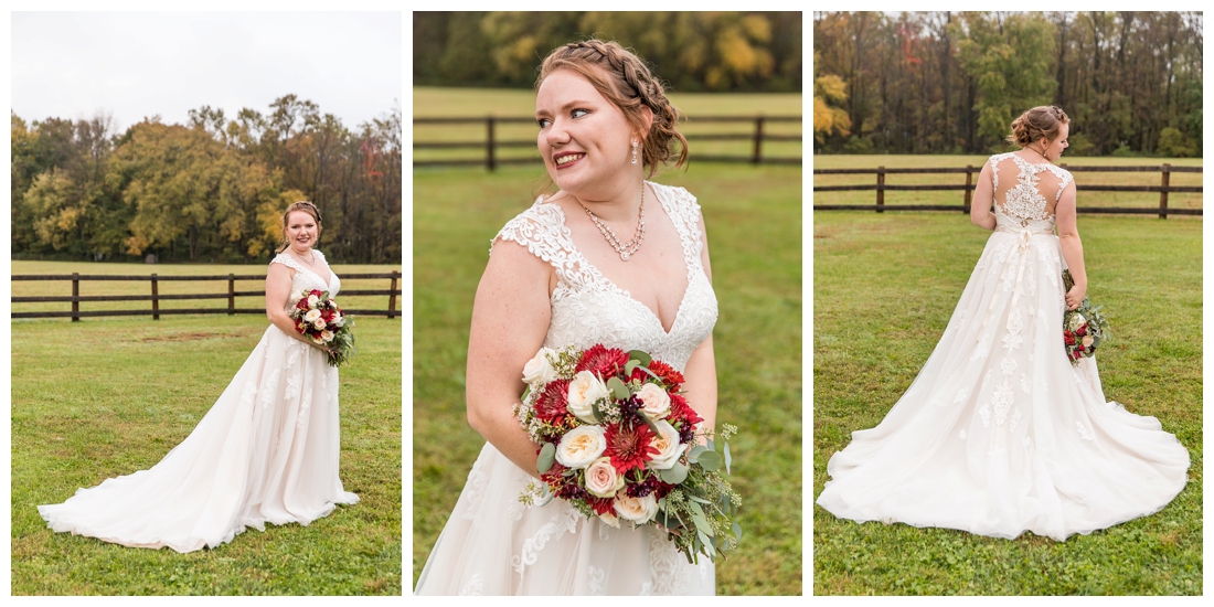 Vineyards of Marys Meadow Wedding in Darlington Maryland. Rainy fall wedding. Cold wedding day. Rainy wedding day. maryland wedding photographer. Barn wedding. Farm Wedding. bridal portraits. Photos of the bride.