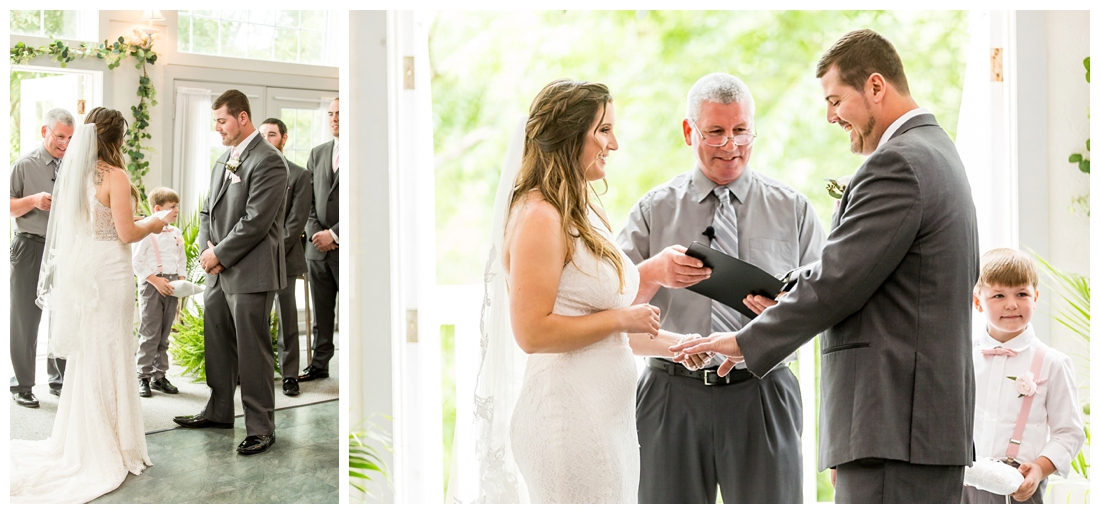 The Inn at Roops Mill Wedding. Westminster Wedding. Maryland Wedding. Lace wedding drerss. blush wedding. horseshoes. shotgun. Crying groom. Carroll county wedding photographer.