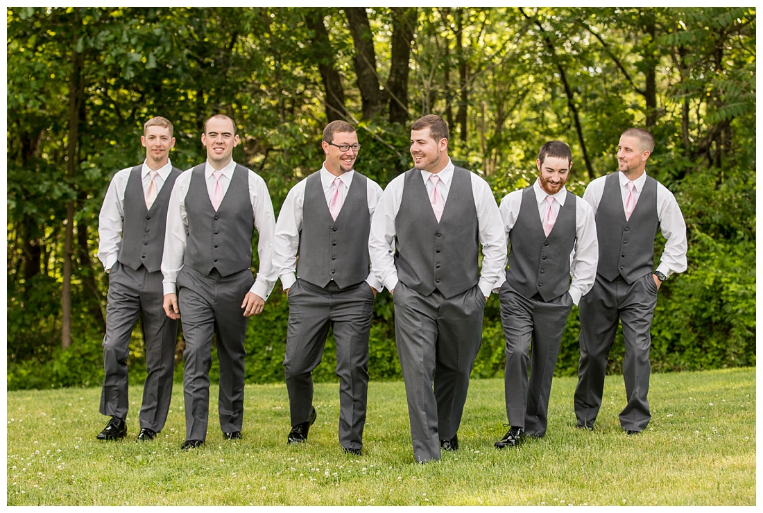 The Inn at Roops Mill Wedding. Westminster Wedding. Maryland Wedding. Lace wedding drerss. blush wedding. horseshoes. shotgun. Crying groom. Carroll county wedding photographer.