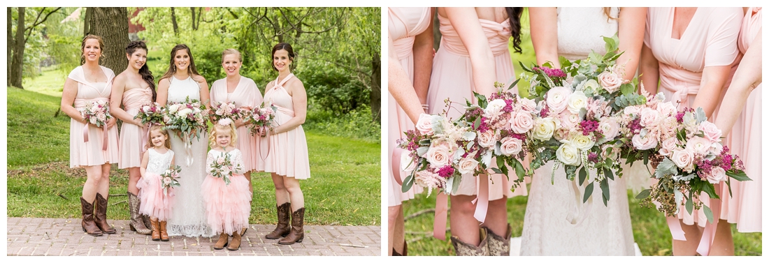 The Inn at Roops Mill Wedding. Westminster Wedding. Maryland Wedding. Lace wedding drerss. blush wedding. horseshoes. shotgun. Crying groom. Carroll county wedding photographer.