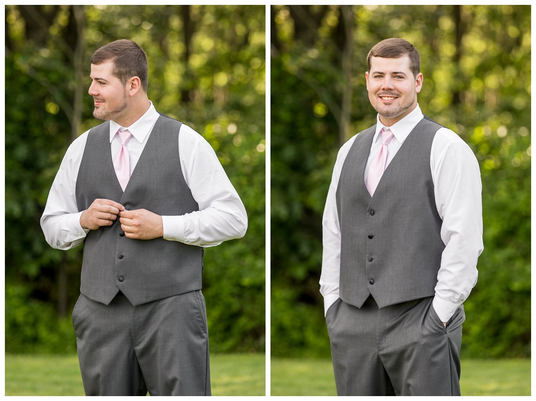 The Inn at Roops Mill Wedding. Westminster Wedding. Maryland Wedding. Lace wedding drerss. blush wedding. horseshoes. shotgun. Crying groom. Carroll county wedding photographer.