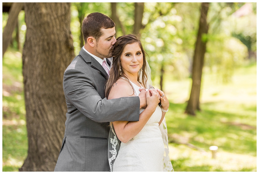 The Inn at Roops Mill Wedding. Westminster Wedding. Maryland Wedding. Lace wedding drerss. blush wedding. horseshoes. shotgun. Crying groom. Carroll county wedding photographer.