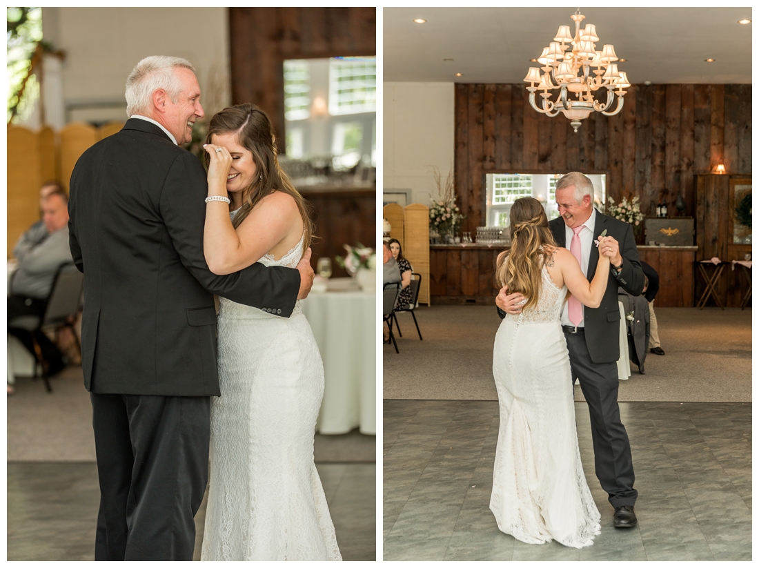 The Inn at Roops Mill Wedding. Westminster Wedding. Maryland Wedding. Lace wedding drerss. blush wedding. horseshoes. shotgun. Crying groom. Carroll county wedding photographer.