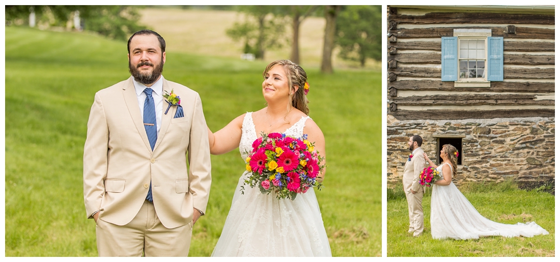 Ostertag Vista Spring Wedding. Frederick Maryland Wedding Photographer. Barn Wedding. Farm Wedding. Bright florals. 