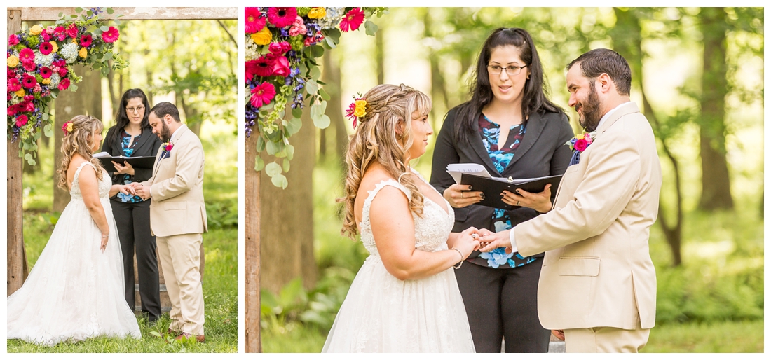 Ostertag Vista Spring Wedding. Frederick Maryland Wedding Photographer. Barn Wedding. Farm Wedding. Bright florals. 