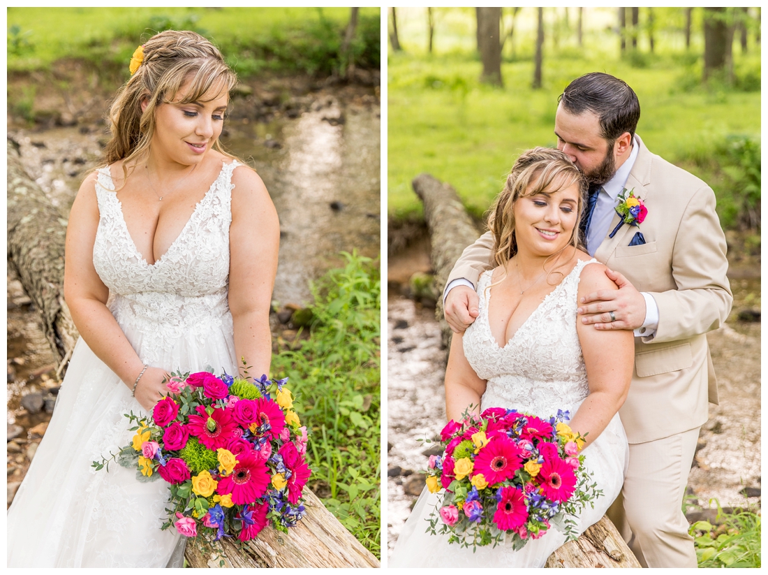 Ostertag Vista Spring Wedding. Frederick Maryland Wedding Photographer. Barn Wedding. Farm Wedding. Bright florals. 