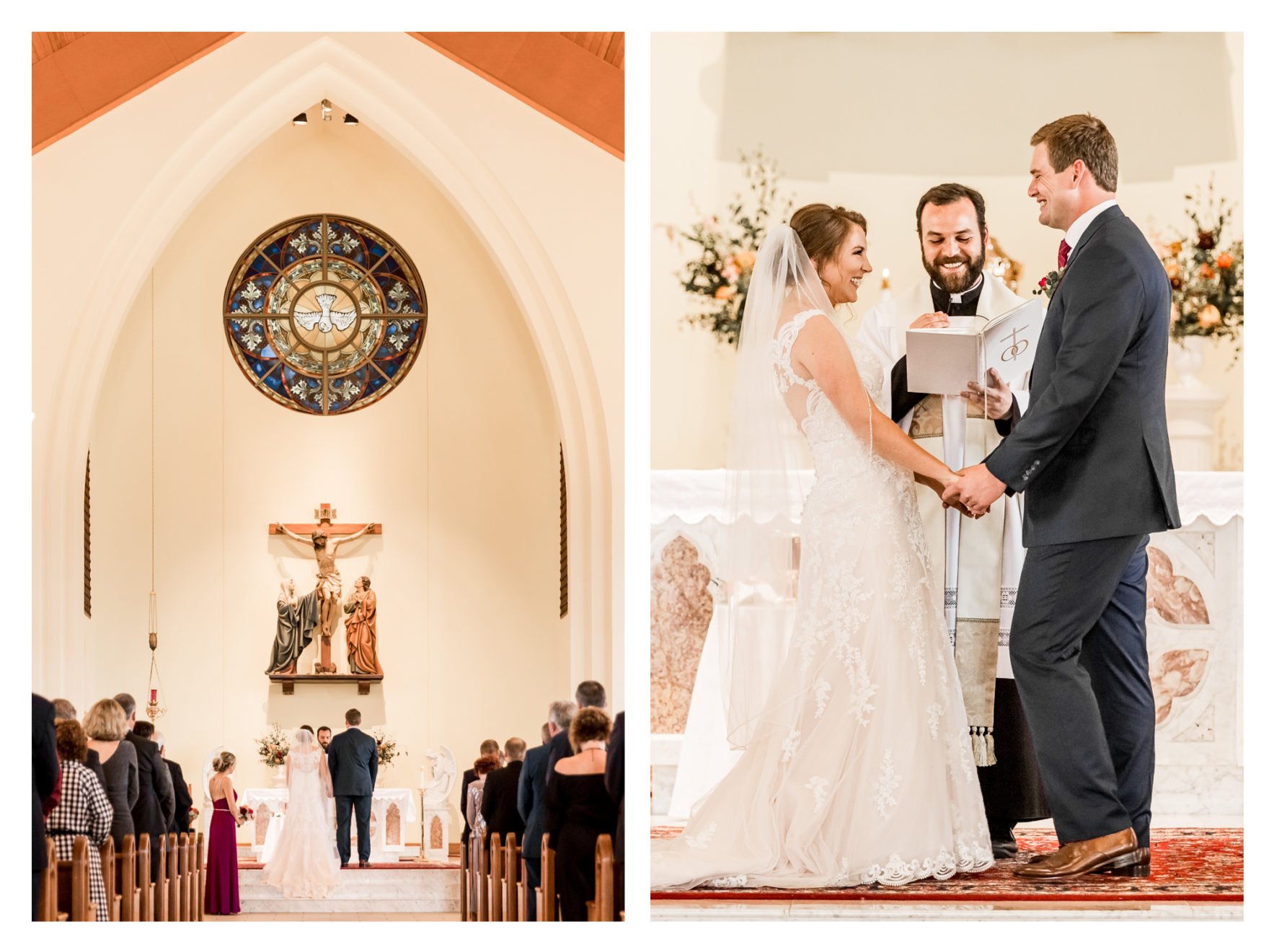 Fall Wedding. Catholic Wedding Ceremony. Westminster Maryland Wedding. Frederick Wedding Photographer. 