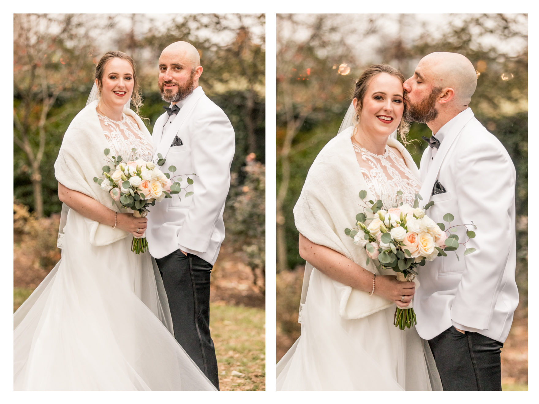 Cold Rainy Fall Wedding Day. Frederick Maryland Wedding Photographer. Frederick Weddings. Ceresville Mansion. Dreary Wedding Day