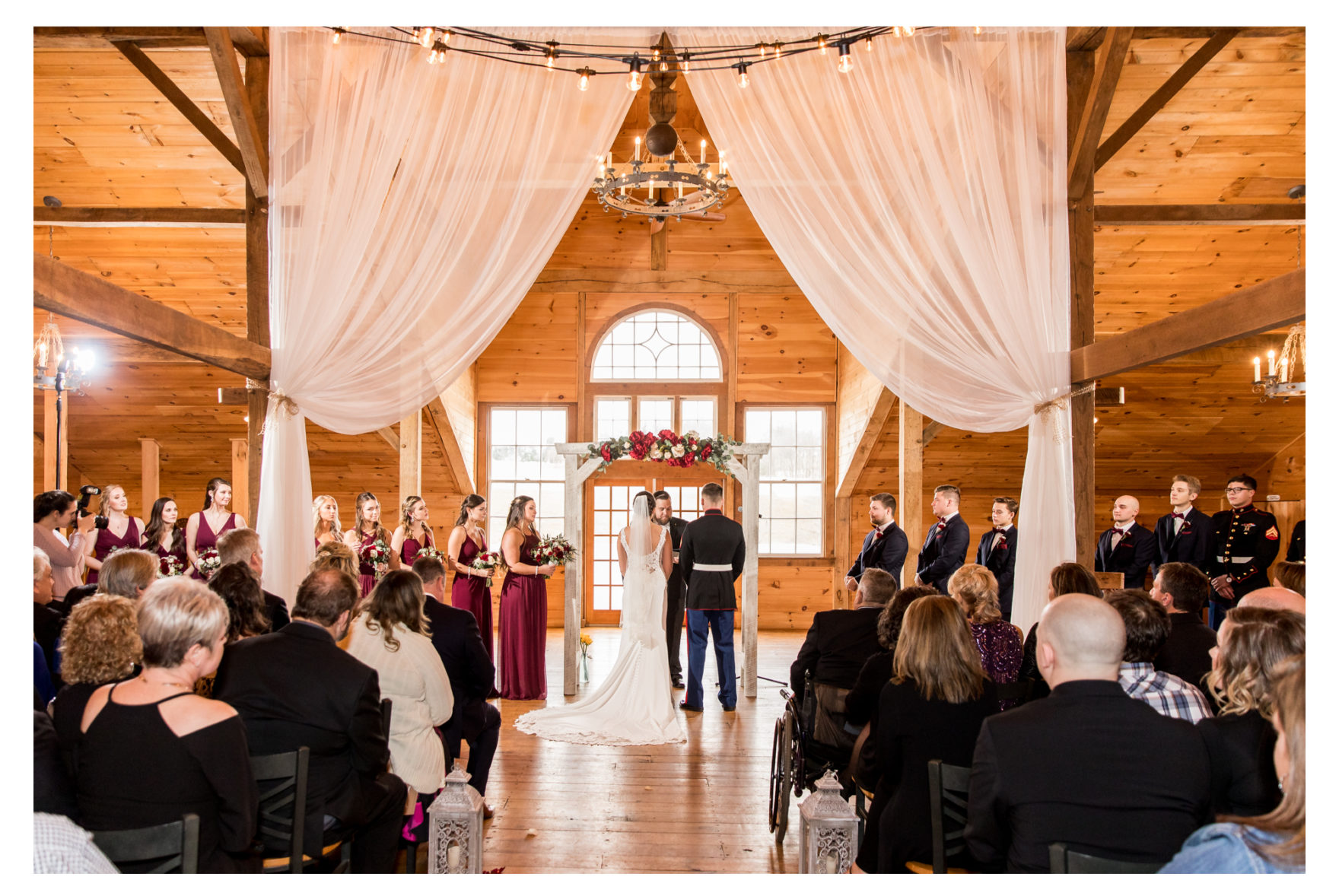 Winter Wedding. Warm winter wedding. Forest Hill Maryland. Fallston Maryland. Military Wedding. Marine Wedding. Stone Ridge Hollow. Barn Wedding. Farm Wedding. 