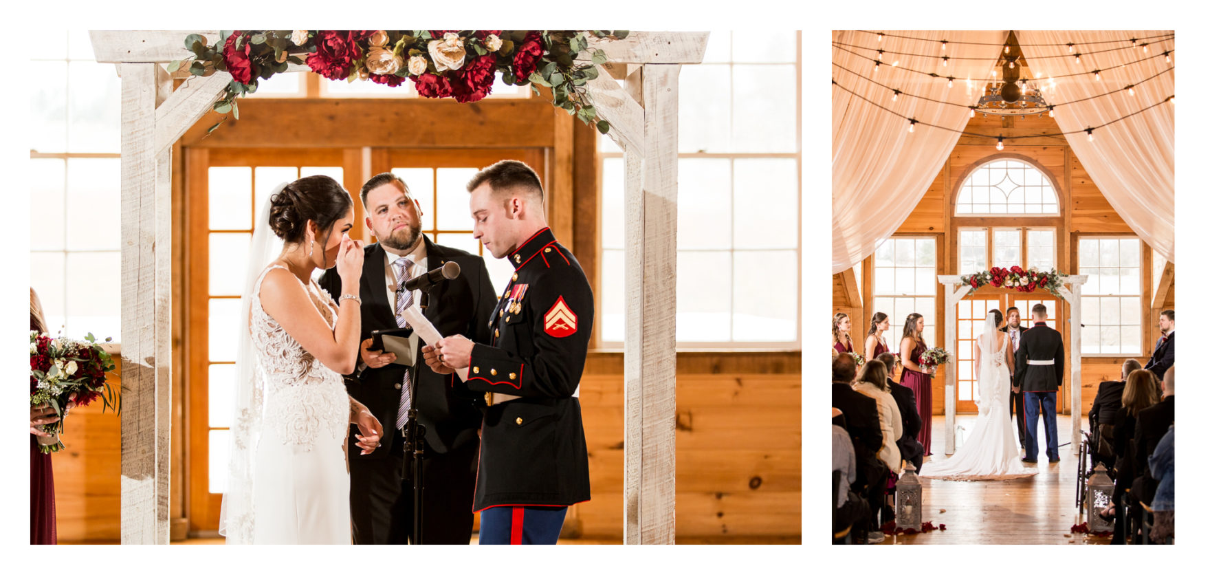 Winter Wedding. Warm winter wedding. Forest Hill Maryland. Fallston Maryland. Military Wedding. Marine Wedding. Stone Ridge Hollow. Barn Wedding. Farm Wedding. 