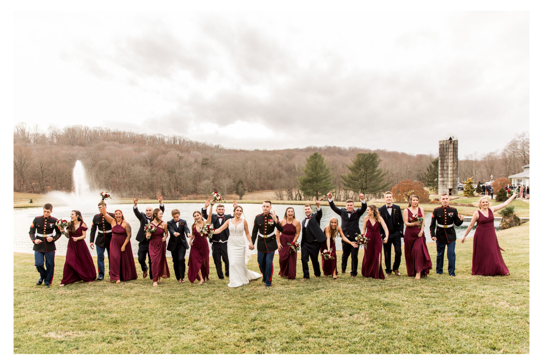 Winter Wedding. Warm winter wedding. Forest Hill Maryland. Fallston Maryland. Military Wedding. Marine Wedding. Stone Ridge Hollow. Barn Wedding. Farm Wedding. 