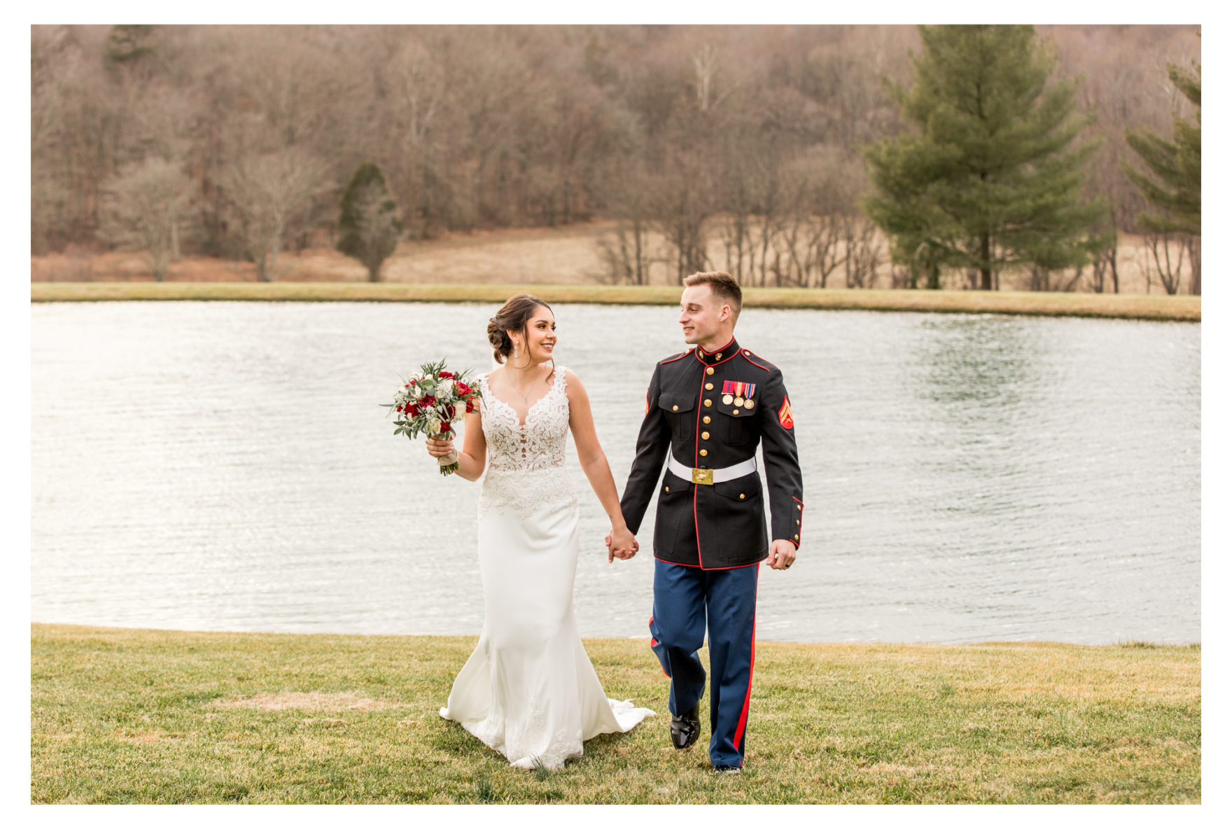 Winter Wedding. Warm winter wedding. Forest Hill Maryland. Fallston Maryland. Military Wedding. Marine Wedding. Stone Ridge Hollow. Barn Wedding. Farm Wedding. 