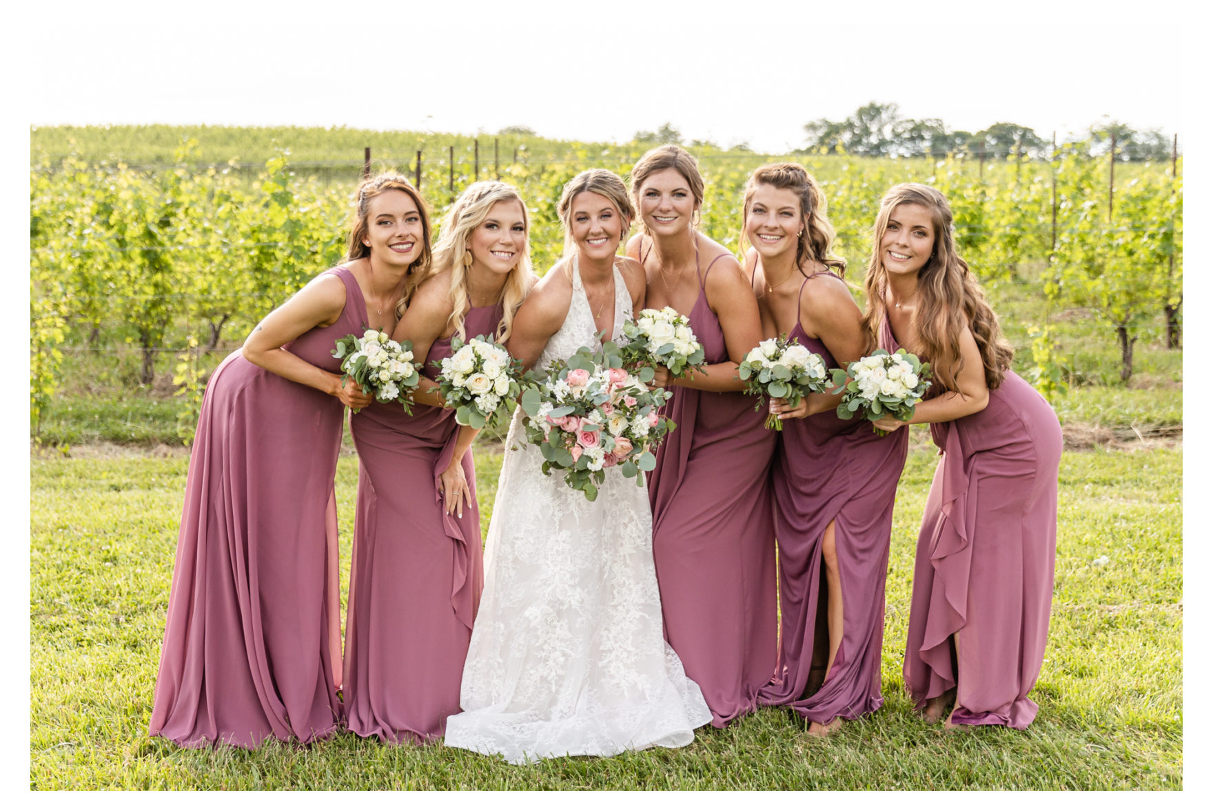 Summer wedding at Black Ankle Winery. Junior best men, gymnast dancing, mauve and navy wedding colors, double rainbow at wedding, sparkler send off