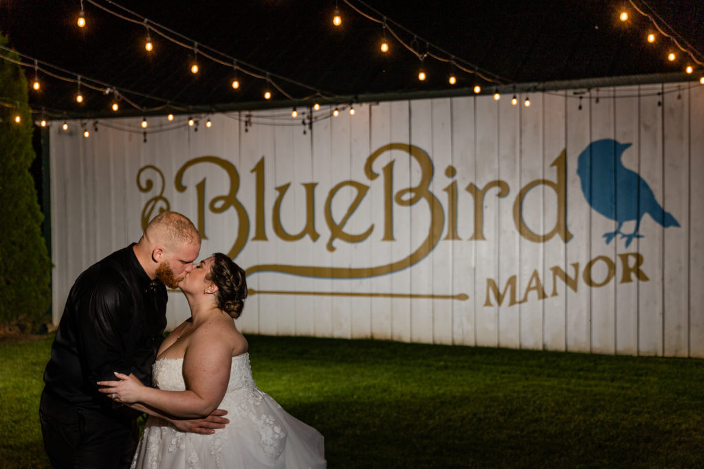 Bluebird manor, Barn Wedding, rainy spring wedding, spring wedding, may wedding, private dance, indoor ceremony, night portrait